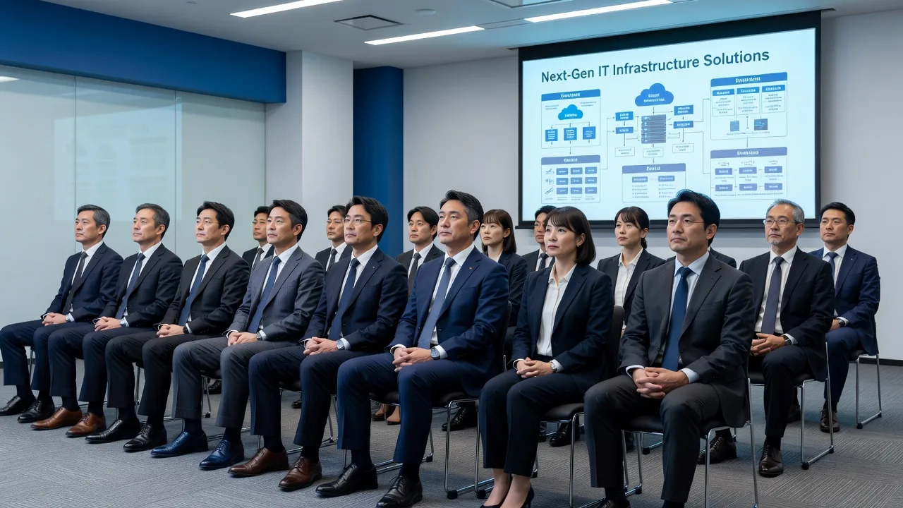 導入事例について説明するプレゼンテーション