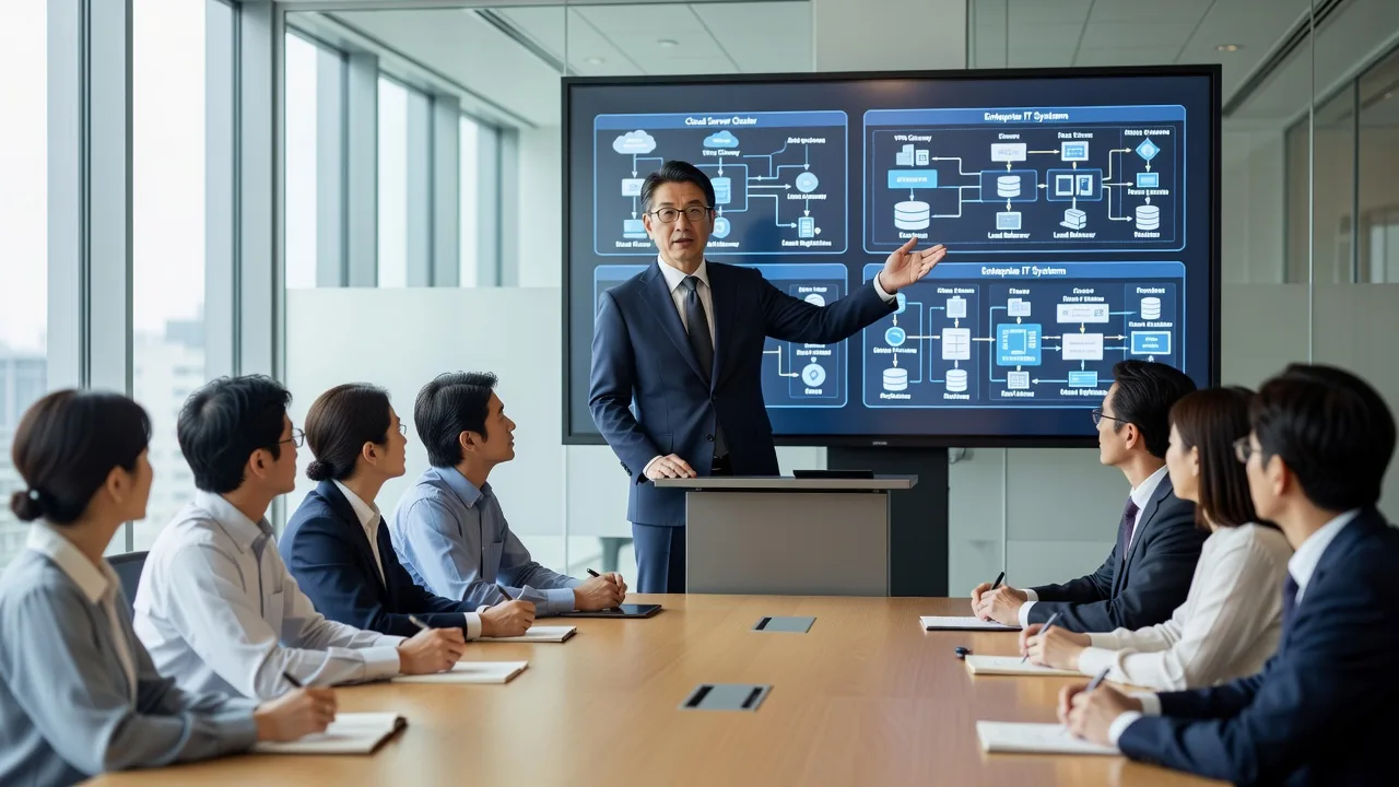 社内説明会でのプレゼンテーション