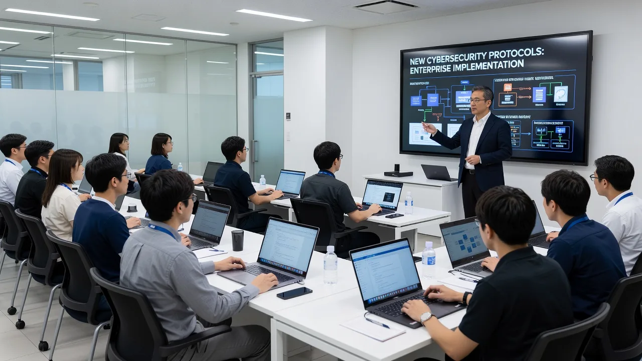 セキュリティ対策について実践的に学ぶ技術研修の様子